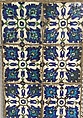 Tile, Stonepaste; glazed